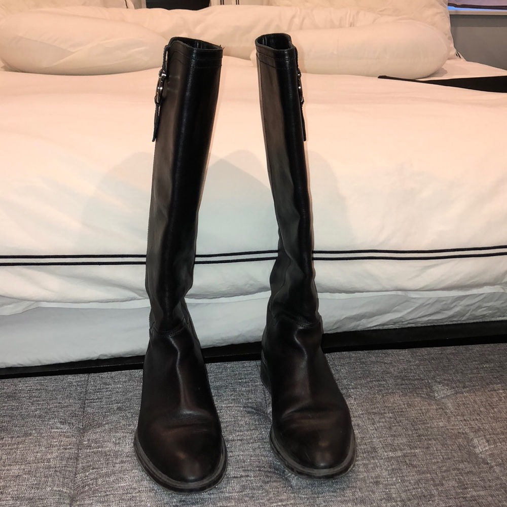 Salvatore Ferragamo Black Fersea Riding Boot